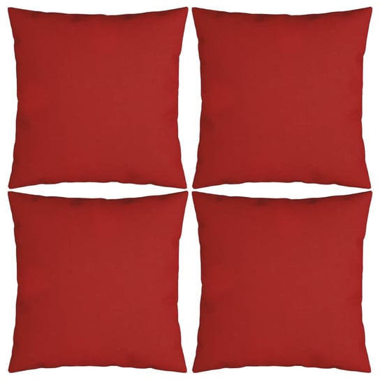 vidaXL Poduszki ozdobne, 4 szt., czerwone, 60x60 cm, tkanina vidaXL