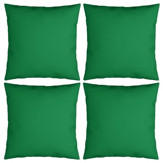 vidaXL Poduszki ozdobne, 4 szt., zielone, 40x40 cm, tkanina vidaXL
