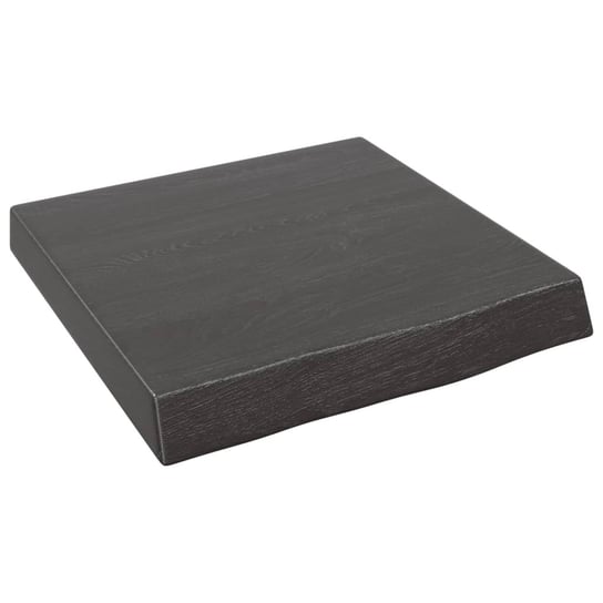 vidaXL Półka, ciemnobrązowa, 40x40x(2-6) cm, wykończone drewno dębowe vidaXL