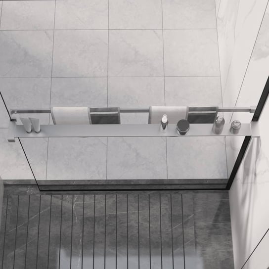 vidaXL Półka ścienna do prysznica typu walk-in, chromowa, 100 cm vidaXL