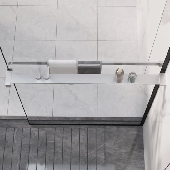 vidaXL Półka ścienna do prysznica typu walk-in, chromowa, 80 cm vidaXL