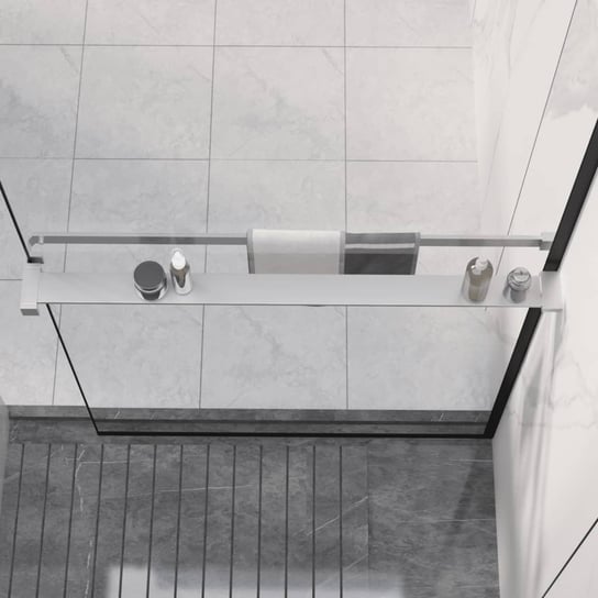 vidaXL Półka ścienna do prysznica typu walk-in, chromowa, 90 cm vidaXL