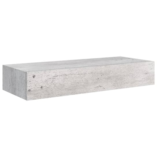 vidaXL Półka ścienna z szufladą, szarość betonu, 60 x 23,5 x 10 cm, MDF vidaXL