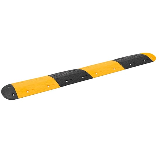 vidaXL Próg zwalniający, żółto-czarny, 226x32,5x4 cm, gumowy vidaXL