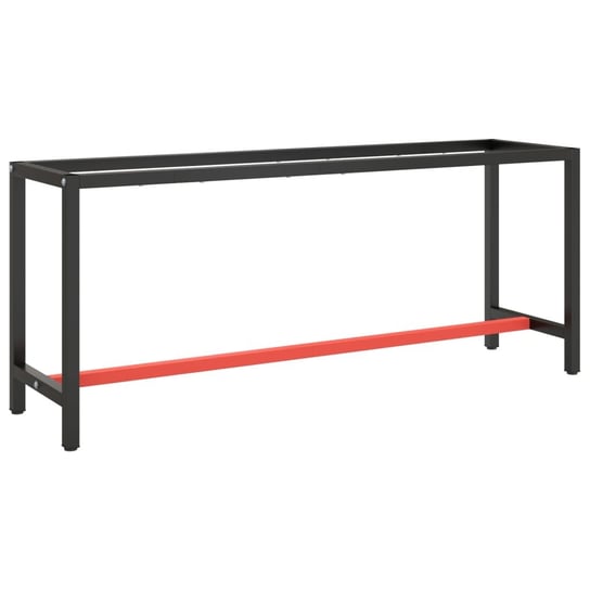 vidaXL Rama do stołu roboczego, czerwono-czarna, 190x50x79 cm, metal vidaXL