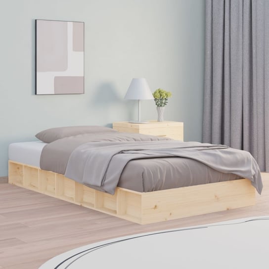 vidaXL Rama łóżka, 100 x 200 cm, lite drewno vidaXL