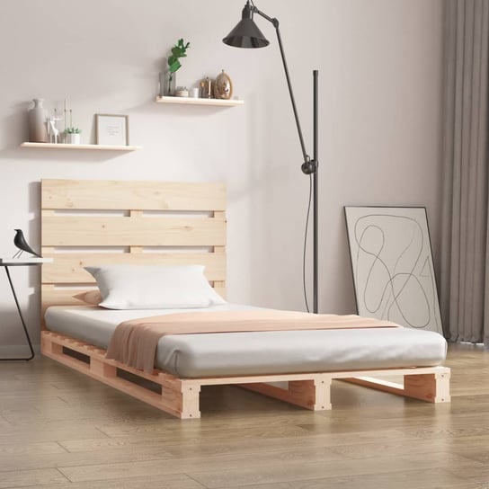 vidaXL Rama łóżka, 100 x 200 cm, lite drewno sosnowe vidaXL