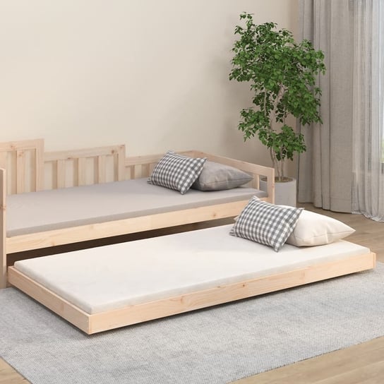 vidaXL Rama łóżka, 100 x 200 cm, lite drewno sosnowe vidaXL
