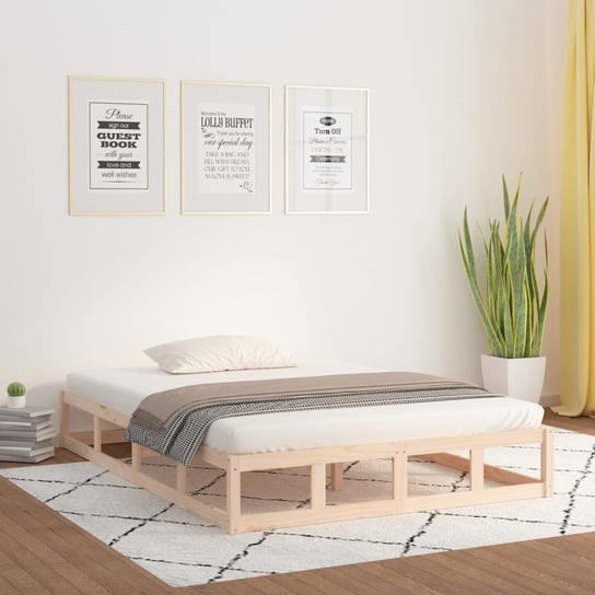 vidaXL Rama łóżka, 120 x 200 cm, lite drewno vidaXL
