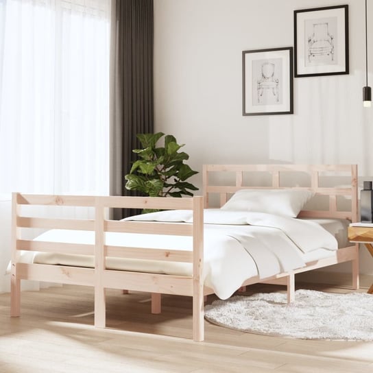 vidaXL Rama łóżka, 120x190 cm, lite drewno Jamara