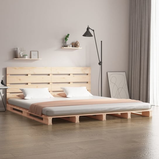 vidaXL Rama łóżka, 135x190 cm, lite drewno sosnowe vidaXL