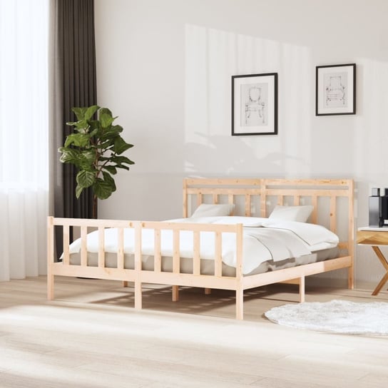 vidaXL Rama łóżka, 180x200 cm, lite drewno vidaXL