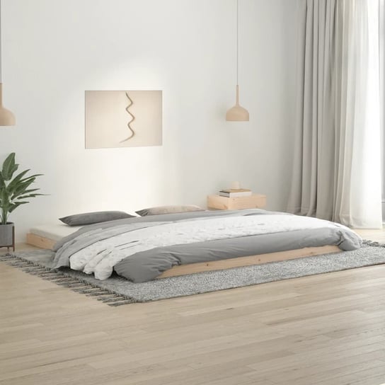 vidaXL Rama łóżka, 200 x 200 cm, lite drewno sosnowe vidaXL