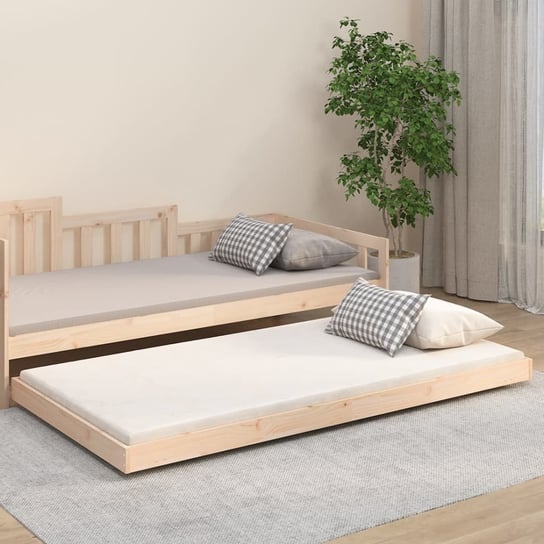 vidaXL Rama łóżka, 90 x 200 cm, lite drewno sosnowe vidaXL