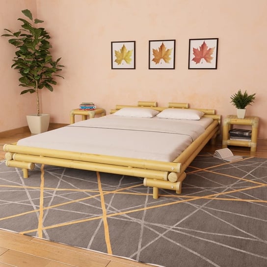 vidaXL Rama łóżka, bambusowa, 160 x 200 cm vidaXL