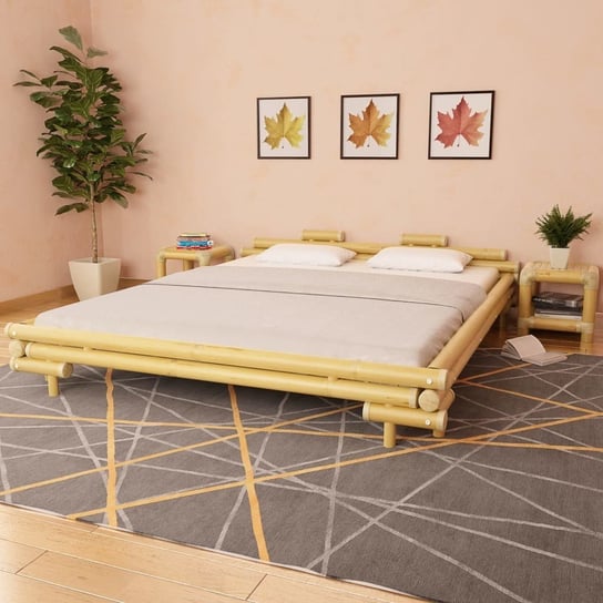 vidaXL Rama łóżka, bambusowa, 180 x 200 cm vidaXL