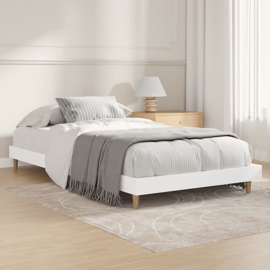vidaXL Rama łóżka, biała, 100x200 cm, materiał drewnopochodny vidaXL