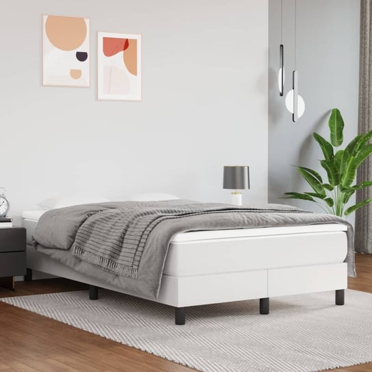 vidaXL Rama łóżka, biała, 120x200 cm, sztuczna skóra vidaXL