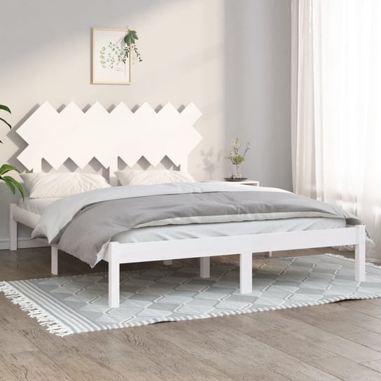 vidaXL Rama łóżka, biała, 140x200 cm, lite drewno vidaXL