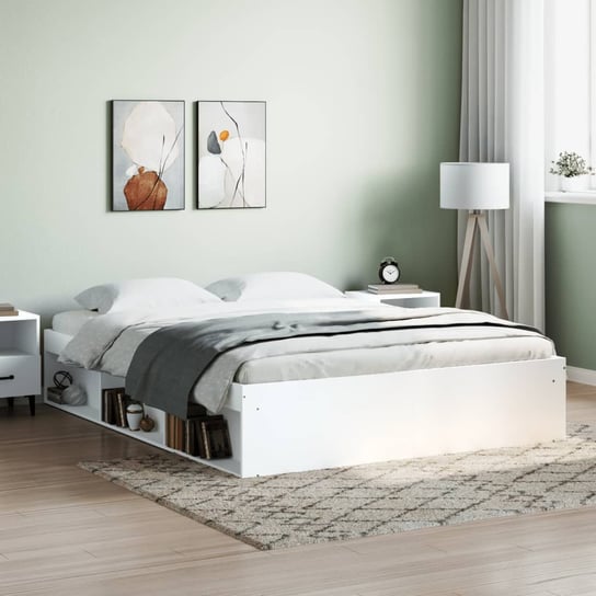vidaXL Rama łóżka, biała, 150x200 cm, King Size vidaXL