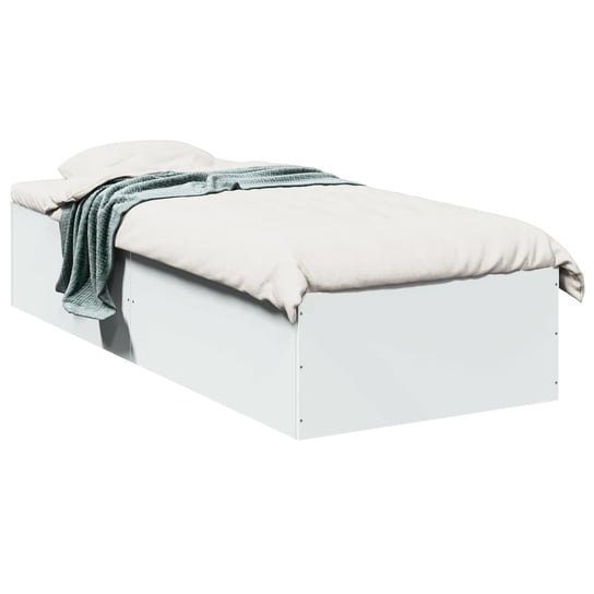 vidaXL Rama łóżka, biała, 90x200 cm, materiał drewnopochodny vidaXL