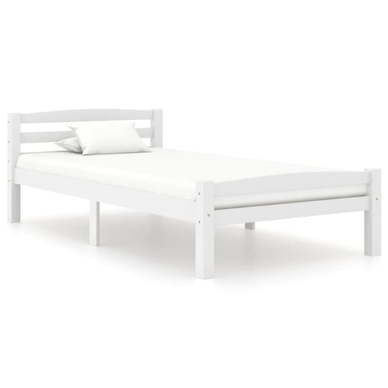 vidaXL Rama łóżka, biała, lite drewno sosnowe, 100 x 200 cm vidaXL