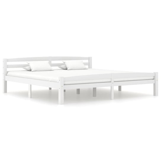 vidaXL Rama łóżka, biała, lite drewno sosnowe, 180 x 200 cm vidaXL