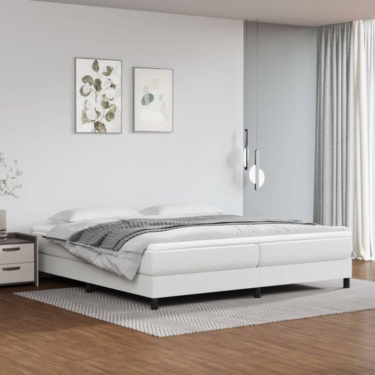 vidaXL Rama łóżka, białe, 200x200 cm, sztuczna skóra vidaXL