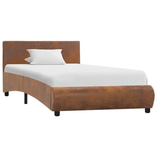vidaXL Rama łóżka, brązowa, sztuczna skóra, 100 x 200 cm vidaXL