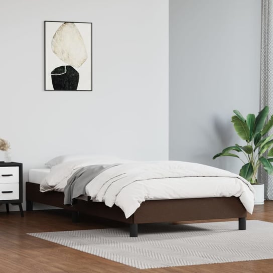 vidaXL Rama łóżka, brązowe, 100x200 cm, obite sztuczną skórą vidaXL