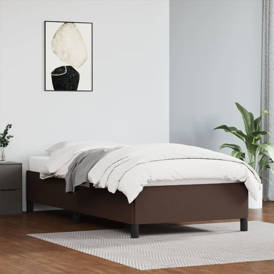 vidaXL Rama łóżka, brązowe, 90x200 cm, obite sztuczną skórą vidaXL