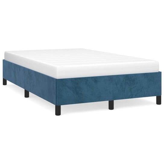 vidaXL Rama łóżka, ciemnoniebieska, 120x190 cm, obita aksamitem vidaXL