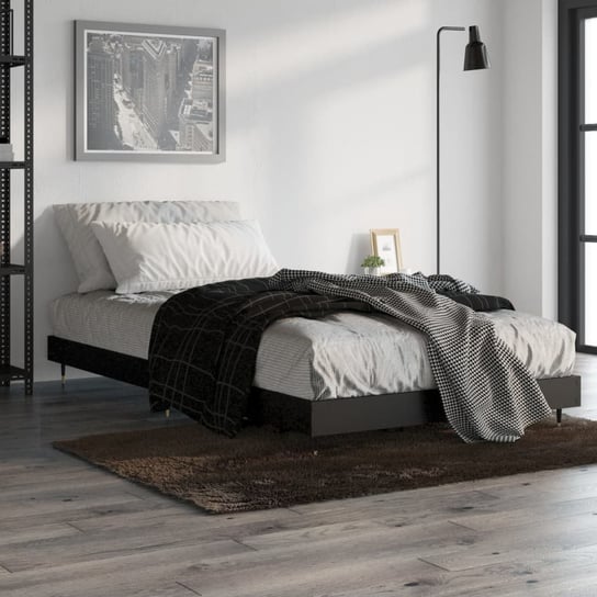 vidaXL Rama łóżka, czarna, 100x200 cm, materiał drewnopochodny vidaXL