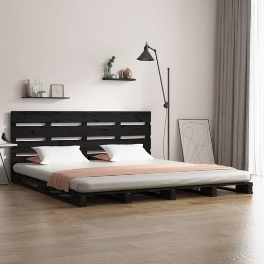 vidaXL Rama łóżka, czarna, 120 x 200 cm, lite drewno sosnowe vidaXL