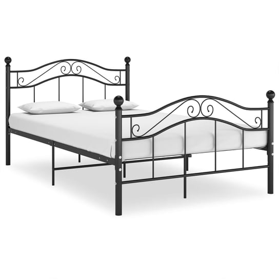 vidaXL Rama łóżka, czarna, metalowa, 120 x 200 cm vidaXL