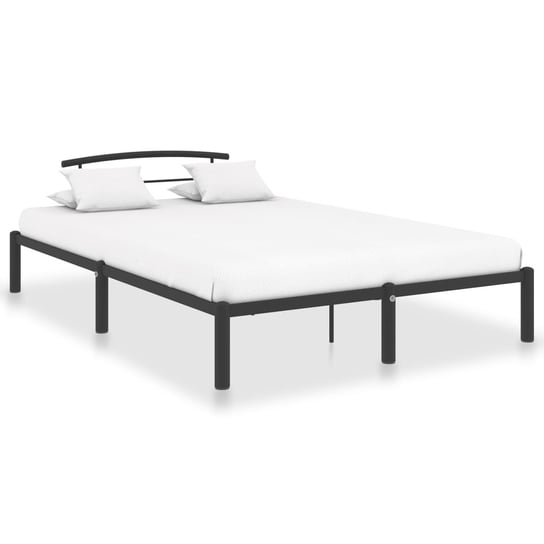 vidaXL Rama łóżka, czarna, metalowa, 140 x 200 cm vidaXL