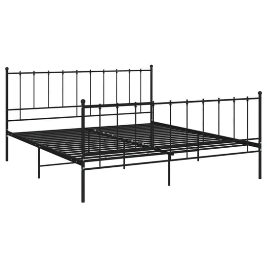 vidaXL Rama łóżka, czarna, metalowa, 160x200 cm vidaXL