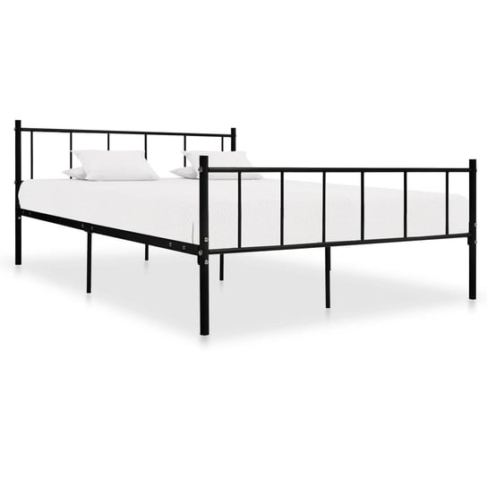 vidaXL Rama łóżka, czarna, metalowa, 180 x 200 cm vidaXL