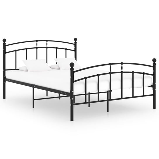 vidaXL Rama łóżka, czarna, metalowa, 200 x 200 cm vidaXL