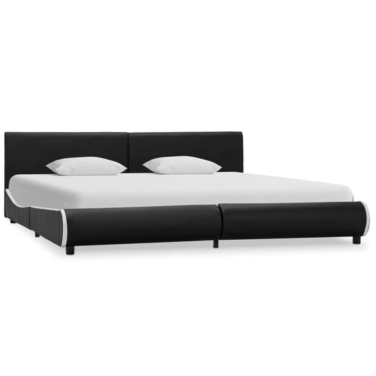vidaXL Rama łóżka, czarna, sztuczna skóra, 180 x 200 cm vidaXL