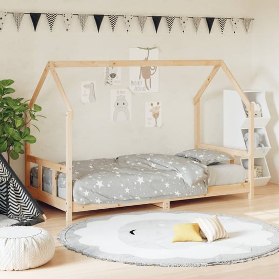 vidaXL Rama łóżka dla dzieci, 90x200 cm, drewno sosnowe vidaXL