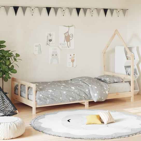 vidaXL Rama łóżka dla dzieci, 90x200 cm, drewno sosnowe vidaXL