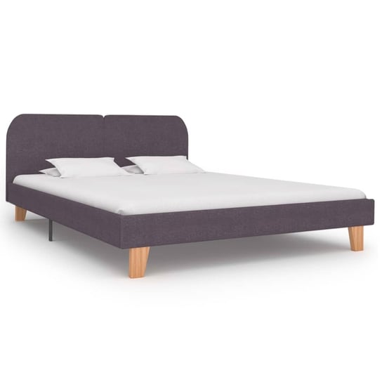 vidaXL Rama łóżka, kolor taupe, tkanina, 160 x 200 cm vidaXL