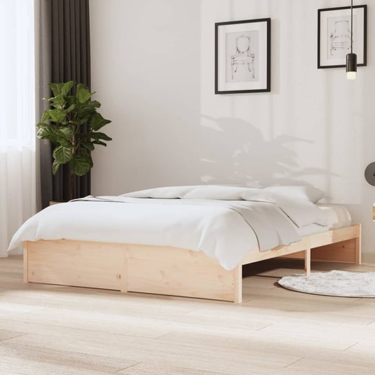 vidaXL Rama łóżka, lite drewno, 140 x 200 cm vidaXL