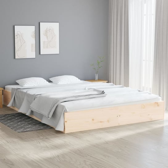 vidaXL Rama łóżka, lite drewno, 140 x 200 cm vidaXL