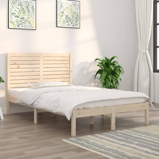 vidaXL Rama łóżka, lite drewno, 140x190 cm vidaXL