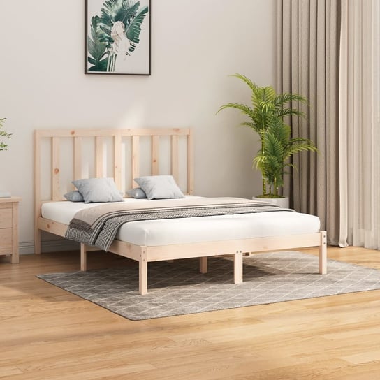 vidaXL Rama łóżka, lite drewno, 150x200 cm vidaXL