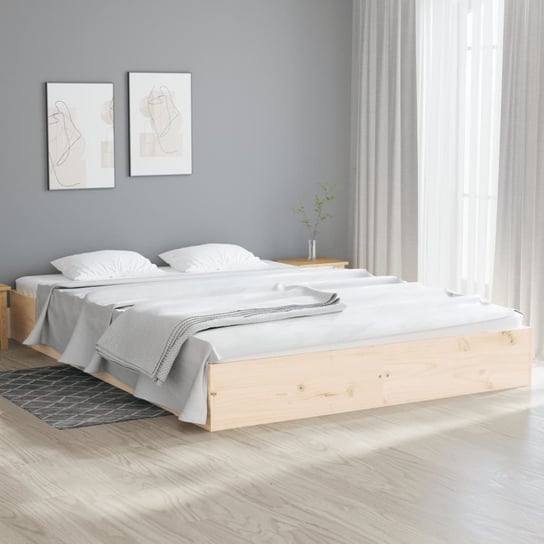 vidaXL Rama łóżka, lite drewno, 180x200 cm, Super King vidaXL