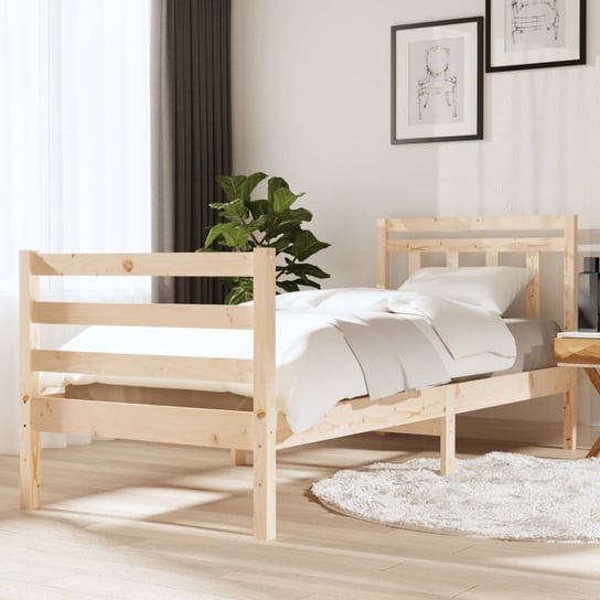 vidaXL Rama łóżka, lite drewno, 90x190 cm, 3FT, pojedyncza vidaXL