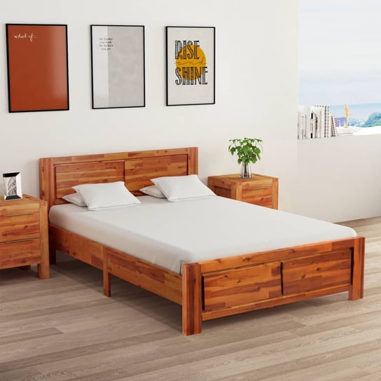 vidaXL Rama łóżka, lite drewno akacjowe, 120 x 200 cm vidaXL